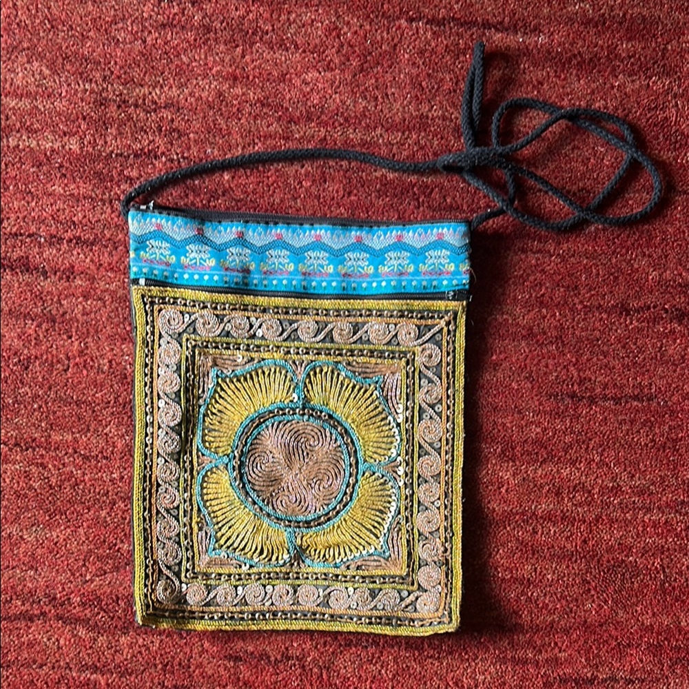 Embroidered Multicolor Crossbody Bag